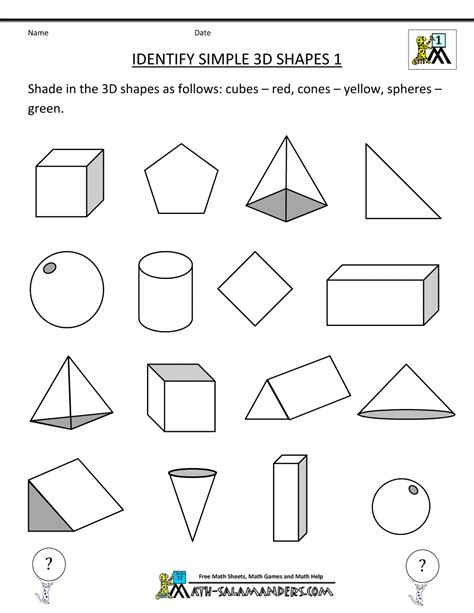 Here are some lesson ideas to inspire you. 3d Shapes Worksheets
