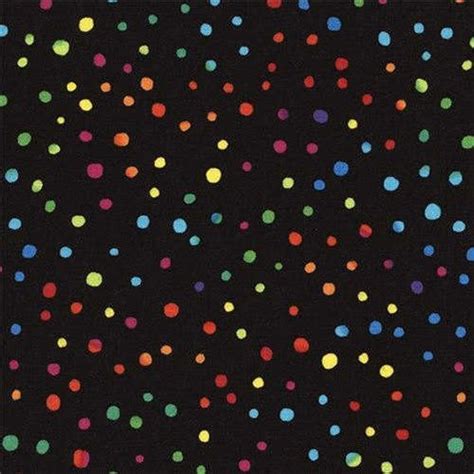 203541 Black Multi Color Small Dots Fabric By Timeless Treasures