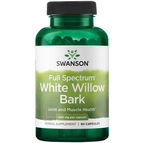 Swanson Full Spectrum White Willow Bark Mg Capsules Joint And