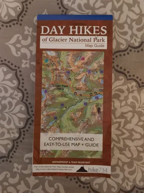 Day Hikes Of Glacier National Park Map Guide~jake Bramante~never Used