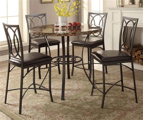 Faux Marble 5 Piece Pub Set Big Lots Dining Room Small Dining Room