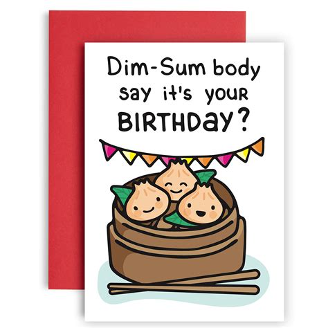 Buy Dim Sum Body Says It’s Your Birthday Card Funny Birthday Card For Friend Women Funny