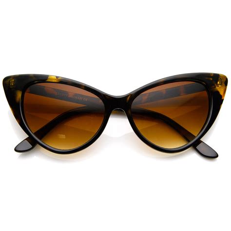 Sunglassla Cateyes Vintage Inspired Fashion Chic High Pointed Cat Eye Sunglasses Ebay