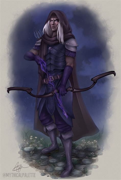 Dark Elf Drow Arcane Archer Dandd 5e Archer Characters Fantasy
