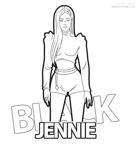 Jennie De Blackpink Kpop Coloring Pages Blackpink Coloring Pages