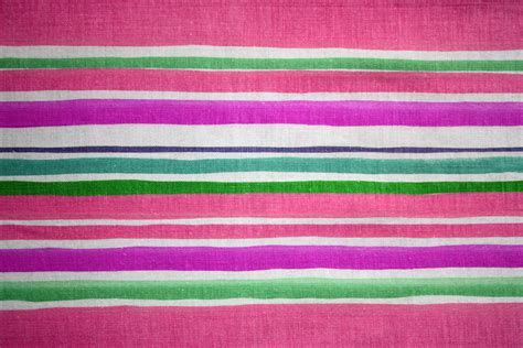 Striped Fabric Texture Pink And Green Picture Free Photograph