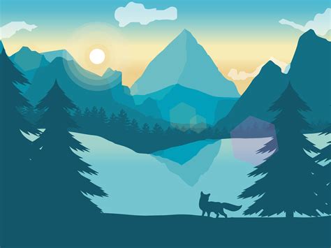 1400x1050 Fox Forest Minimal Landscape 4k 1400x1050 Resolution Hd 4k