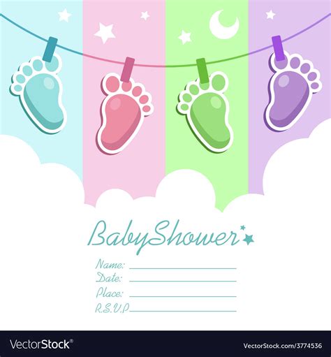 May 12, 2021 · baby shower wording for a girl. Baby Shower Invitation Card Royalty Free Vector Image