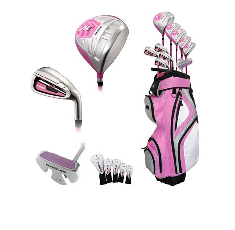 Precise M5 Ladies 17 Piece Complete Right Hand Womens Golf Clubs Set W Cart Bag 2 Color