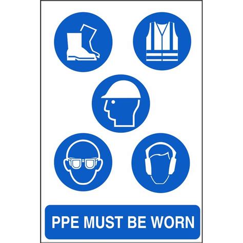 Ppe Must Be Worn Signs Multi Message Workplace Safety Signs Ireland