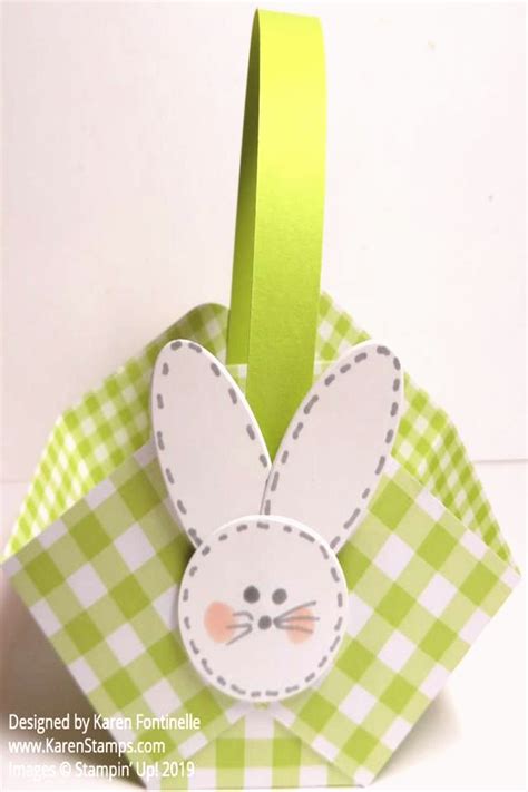 Make An Easy Paper Easter Basket Stamping With Karen Easter Paper