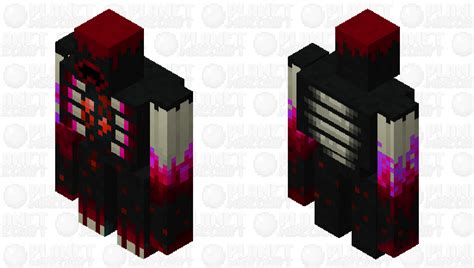 Red Warden Golem Minecraft Mob Skin