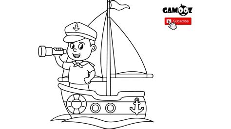 How To Draw Ship And Captain Step By Step Easy Guide Tutorial Draw