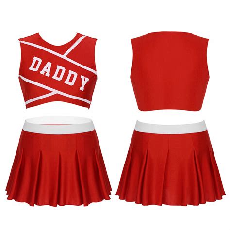 sexy women cheerleading costume schoolgirl outfit mini fancy dress skirt uniform ebay