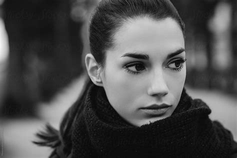 Young Brunette Looking Away By Stocksy Contributor Mosuno Stocksy
