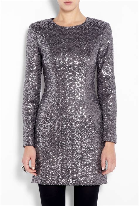 Silver Clothes Projectd London Silver Claudia Sequin Dress By