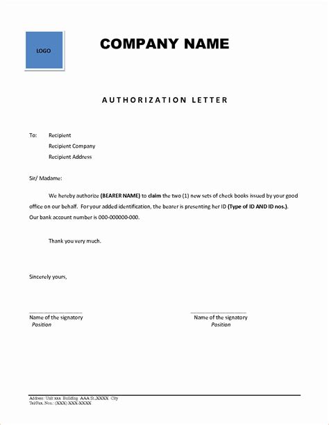 Signing contracts when you form a business as a corporation, the company becomes a separate legal entity. Logo Release form Template Luxury 8 Authorization Letter ...