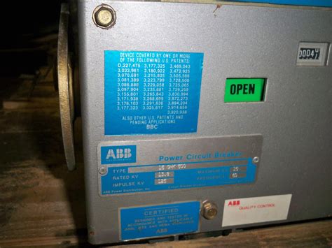 15 Ghk 500 Abb 15kv 1200a Eodo Air Circuit Breaker