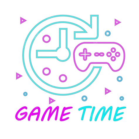 Neon Time Vector Png Images Neon Game Time Transparent Background Png
