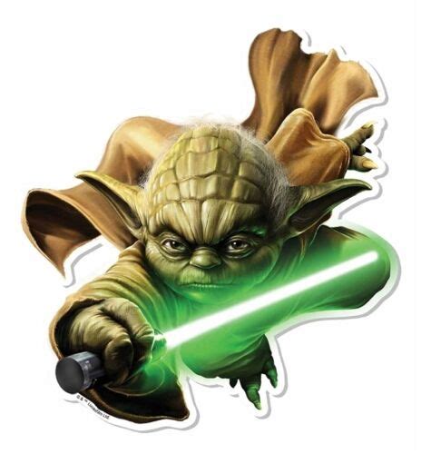 Yoda With Lightsaber Official Star Wars Wall Art Cardboard Cutout