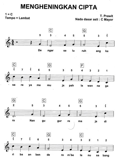 36 tanggapan untuk not angka dan balok lagu mengheningkan cipta. Mengheningkan Cipta | Partitur Lagu Nasional Indonesia