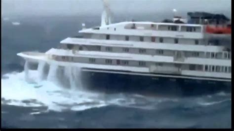 Antarctic Cruise Ship Tossed By Massive Waves Youtube