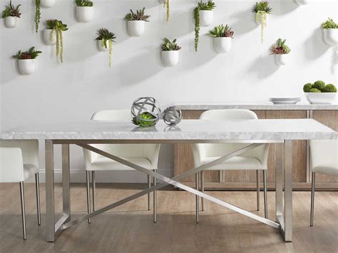 So, we decided to give it a spin in our dining room. Essential For Living Elements White 86'' Wide Rectangular ...