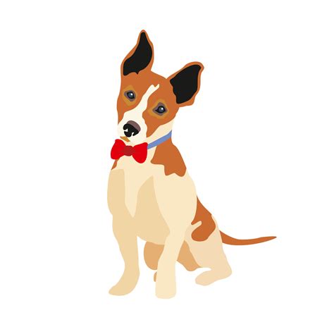 Vector Cartoon Illustration Of A Jack Russell Terrier Dog Cute
