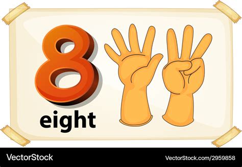 Number 8 Royalty Free Vector Image Vectorstock