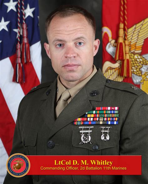 Lieutenant Colonel Daniel M Whitley 1st Marine Division Leaders