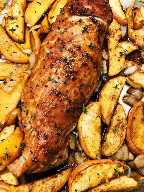 I love serving it with crispy smashed potatoes and greek. Maple Pork Tenderloin and Apples in 2020 | Tenderloin ...