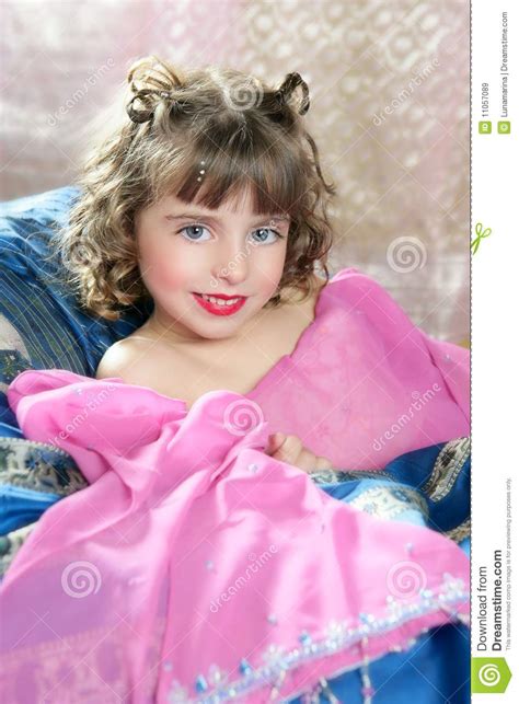 Beautiful Little Princess Magic Pink Girl Stock Image