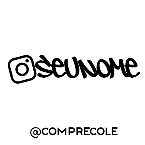 Adesivo Logo Instagram Seu Nome Personalizado Para Bicicleta Moto