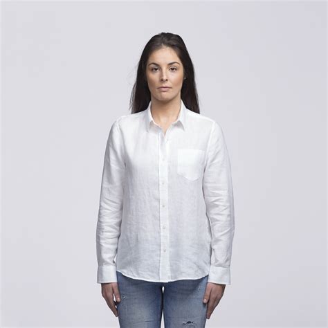Womens Linen Shirt Wsilw Impact Print And Stitch