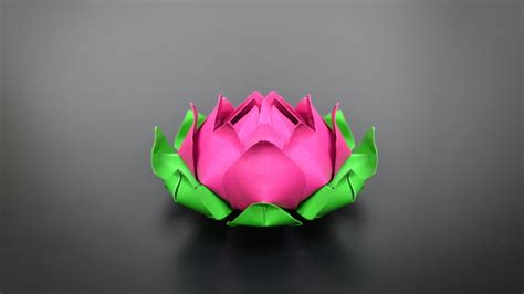 Origami: Lotus Flower - Instructions in English (BR) - YouTube