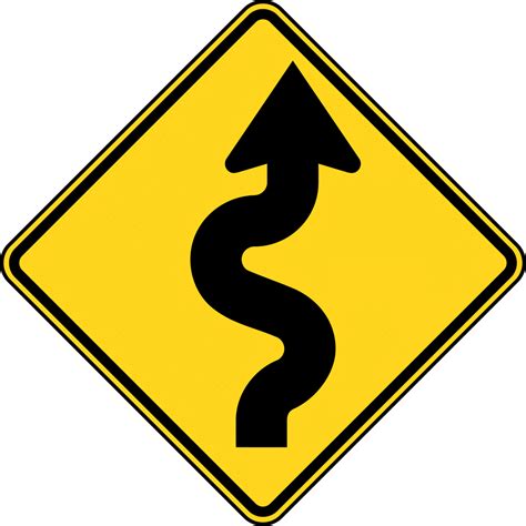 Curve Road Signs Clipart Best