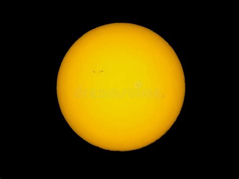 Sun With Sunspots Seen With Telescope Stock Photo Image Of Sunspots