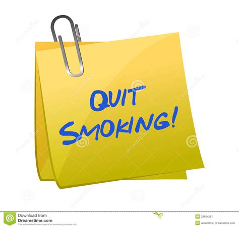 Quit smoking post it stock illustration. Illustration of narcotic ...