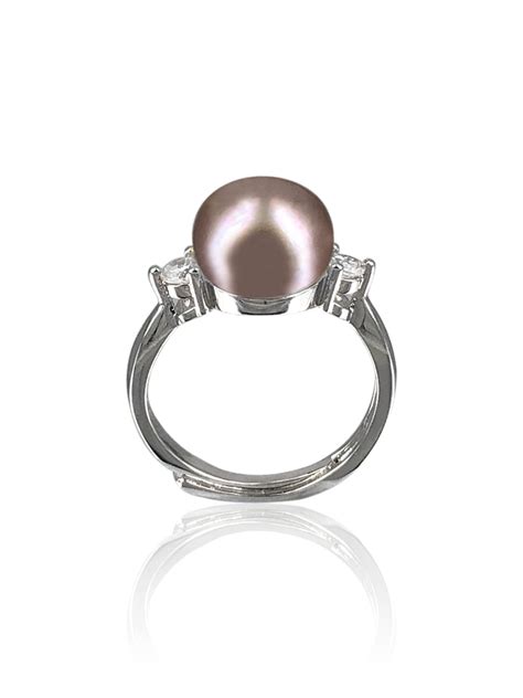 Bora Bora Collection Lilac Pearl And Diamond Ring