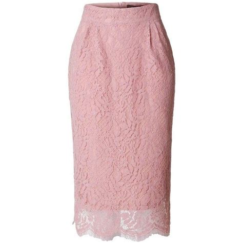 le3no womens floral lace high waisted pencil midi skirt 1 570 rub via polyvore featuring