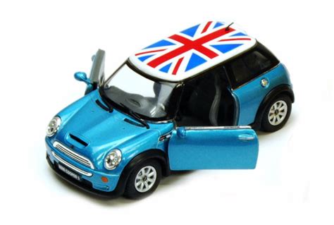 Mini Cooper S W British Flag Blue Kinsmart 5059dfb 128 Scale