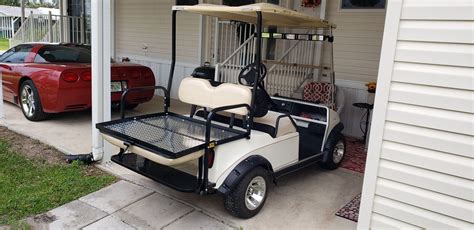 Club Car Ds Golf Cart Flip Folding Rear Back Seat Kit With Diamond