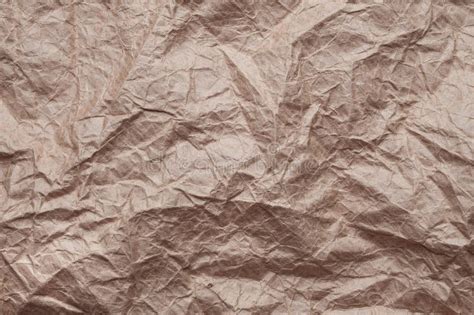 Crumpled Kraft Paper Texture Crumpled Recycled Old Paper Stock Image