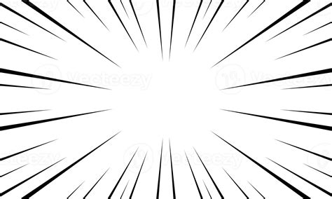 Radial Lines Of Explosion On Transparent Background Speed Lines Manga