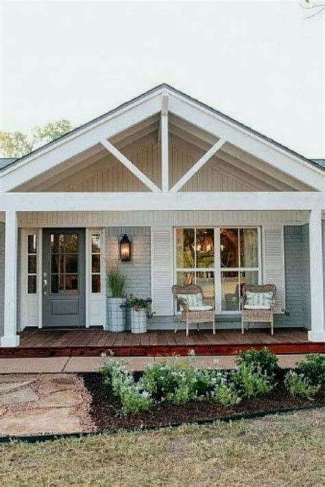 Cheap And Easy Front Yard Curb Appeal Ideas Modern Farmhouse Exterior Porch Design Ranch