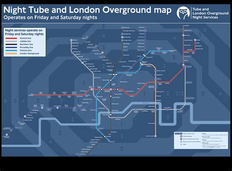 Full Tfl Night Tube And London Overground Map Revealed London Evening