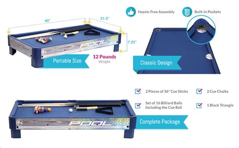 Harvil Tabletop Pool Table With L Style Legs Includes 2