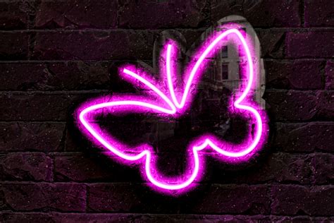 Pink Butterfly Neon Sign Purple Butterfly Neon Light Neon Etsy