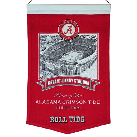 Bryant Denny Stadium Banner Alabama Crimson Tide Alabama Alabama