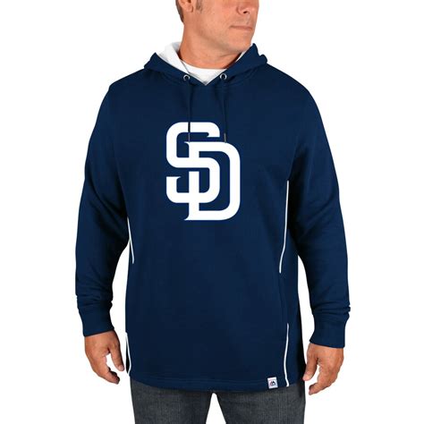 Mens San Diego Padres Majestic Navy Leftyrighty Pullover Hoodie